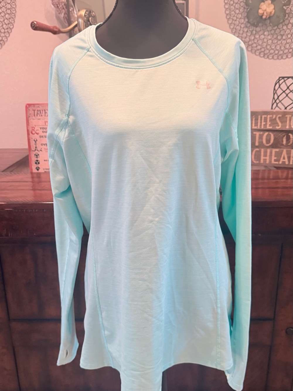 Under Armour Women’s Iso-Chill Long-Sleeve Crew Neck Top - Mint Green
